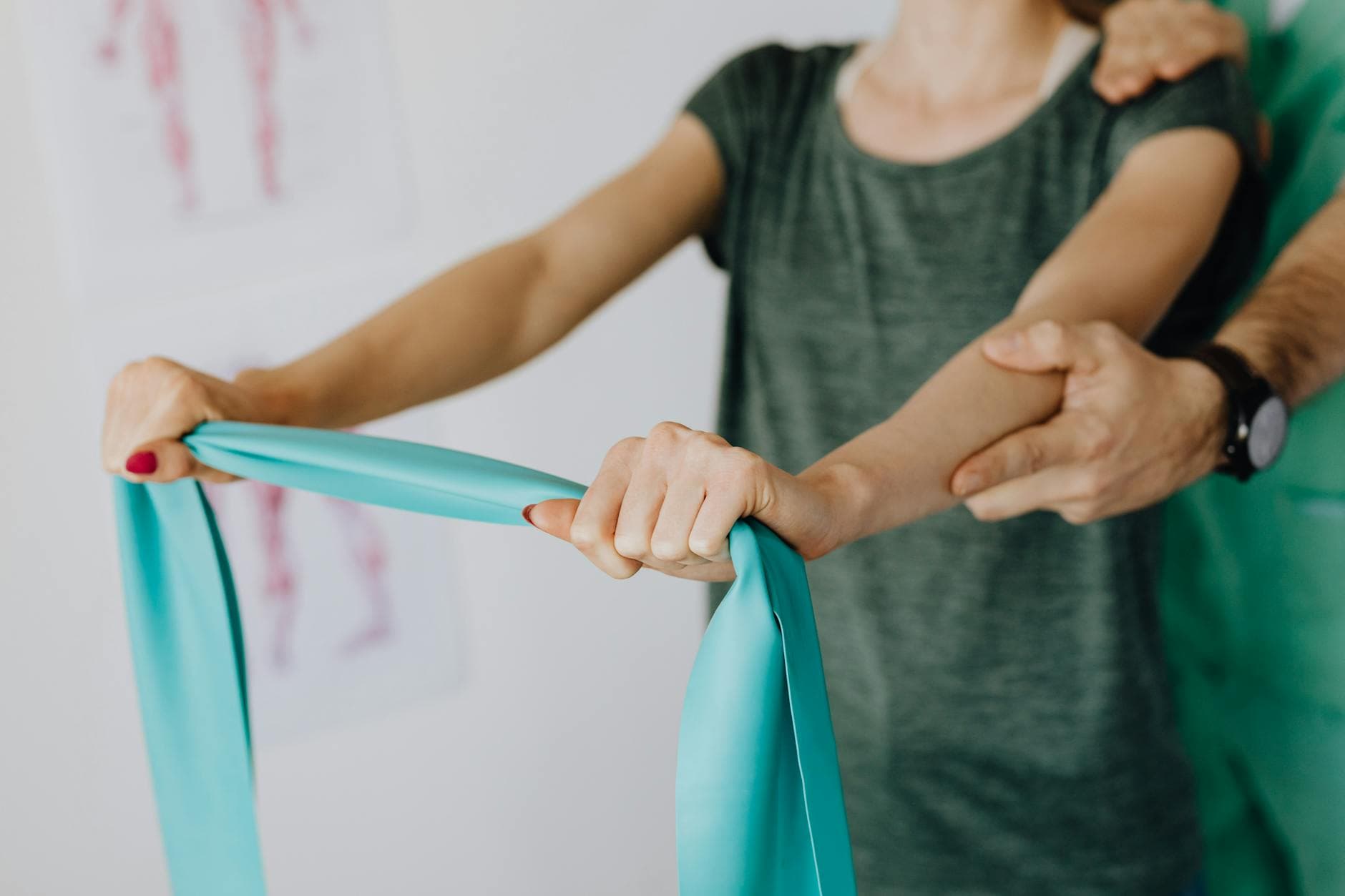Physical therapist working with a patient